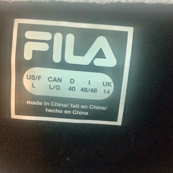 FILA Muscle Top Large (Girls /Unisex) FILA Logo Black Red 100% Cotton Tank - Picture 5 of 14